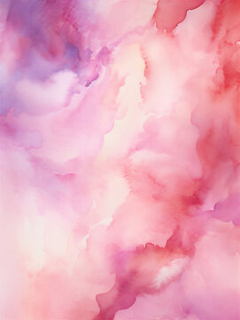 pastel pink watercolor abstract background, ai generated © TatjanaMeininger