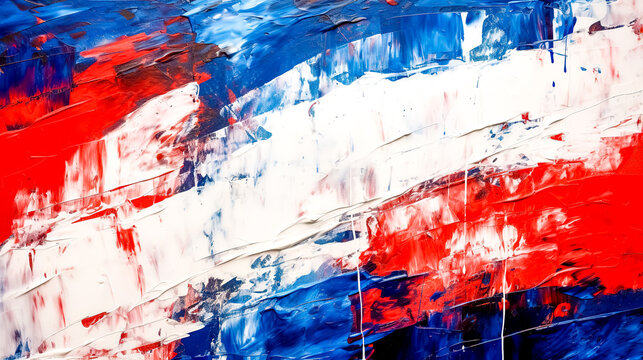creative drawing in the colors of the French flag, made with Generative AI