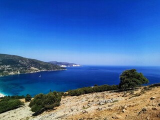 view of the sea and mountains