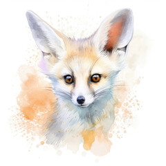 Obraz premium Watercolor galagos . Generative Ai