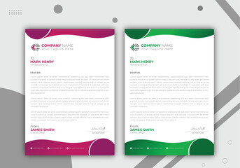 Abstract creative print-ready letterhead design design Template. Minimalist, clean and elegant modern business professional letterhead template design.