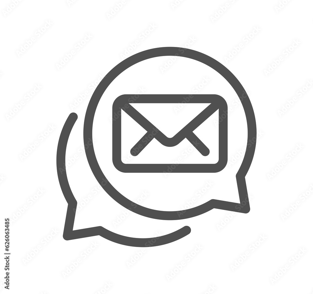 Poster mail related icon outline and linear symbol.