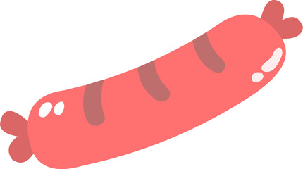 sausage food kawaii cartoon