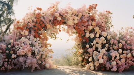 Wedding floral arc.