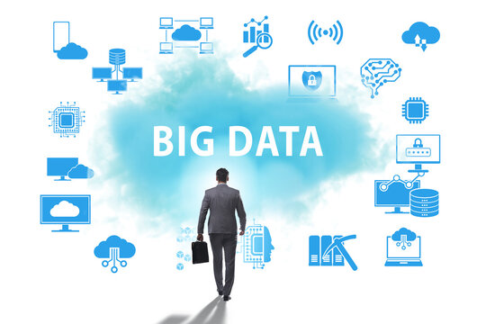 Big data concept with business people