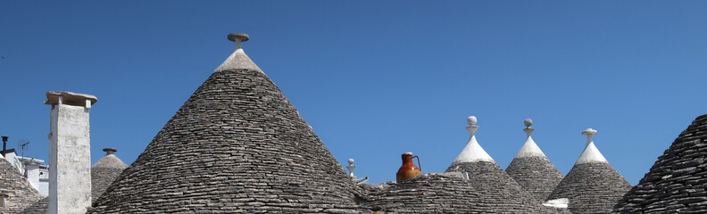 Trullo tetti - Trullidächer - trullo roofs
Alberobello, Campania, Italia - obrazy, fototapety, plakaty