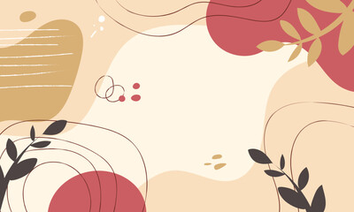 手描きフラット抽象的な形の背景