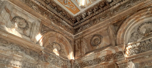 Istanbul Turkey - 08 27 2021: Decoration in Dolmabahce Palace