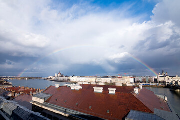 rainbow above Budapest