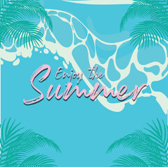 Fototapeta na wymiar enjoy the summer vibrant Poster Collection Celebrating the summer Season