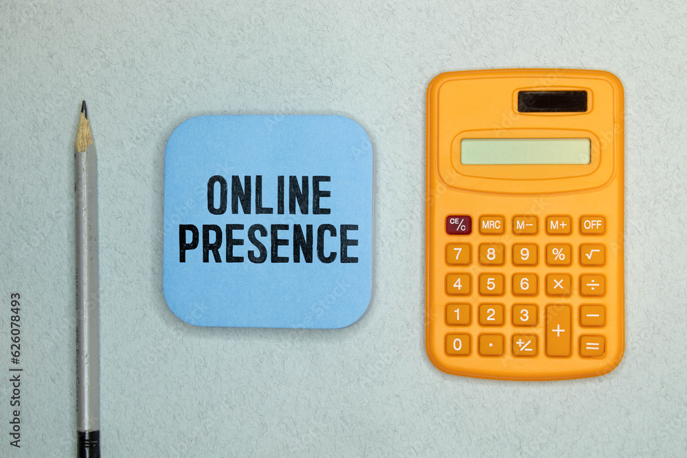 Aufkleber writing displaying text online presence. concept meaning existence of someone that can be found via 