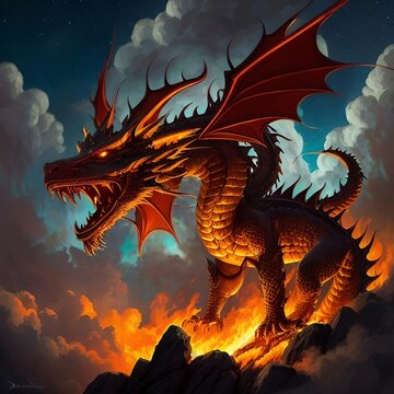 Chinese dragon in the sky