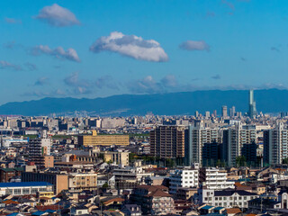 【HDR】高尾山から眺める大阪の街並み