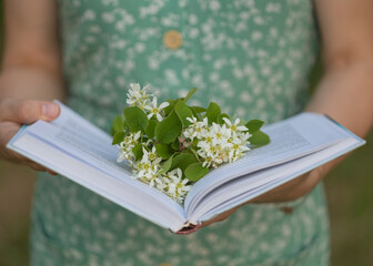 reading a book