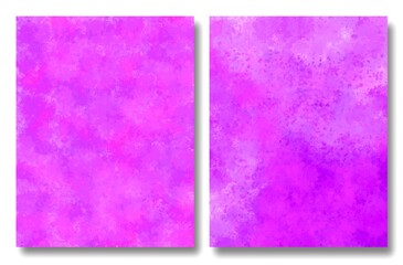 Watercolor background texture. Collection of templates. Abstract background for design in purple pink colors 