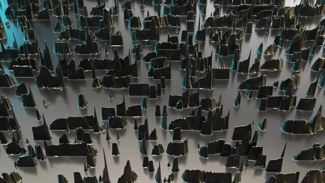Future Shapes 1058: Futuristic generative extrusion.