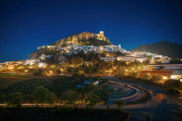 Zahara de la Sierra skyline at night - Zahara de la Sierra, Andalusia, Spain © diegograndi