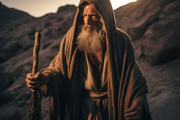 Moses leads the Jews through the desert, Moses led his people to the Promised Land through the...
