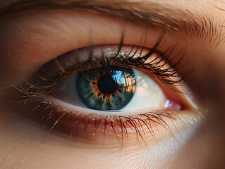 Fototapeta premium Human eye macro detail