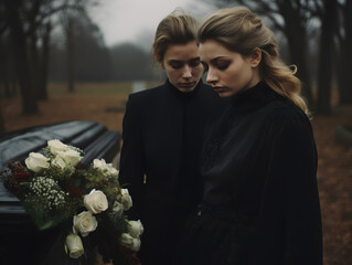 Attend a friend's funeral and mourning 