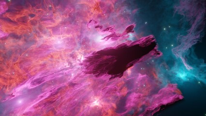 3D illustration of an interstellar nebula.3D illustration of an interstellar nebula.