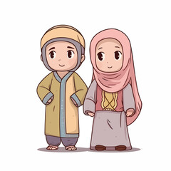 Moslem Kids Eid Mubarak Ramadhan 