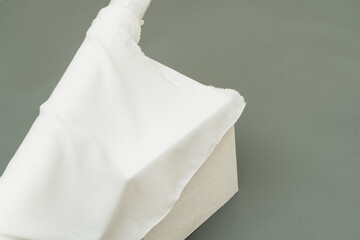The mockup purpose of the white fabric roll image is effortlessly conveyed in this minimalistic...