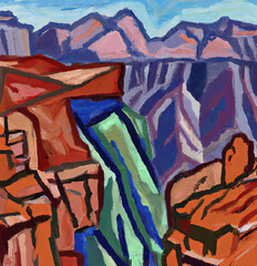 Cubist view of the Grand Canyon