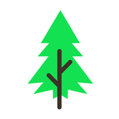 Forest Pine Trees Nature Flat Design