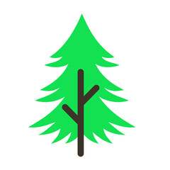 Forest Pine Trees Nature Flat Design