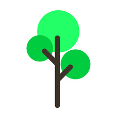 Forest Pine Trees Nature Flat Design