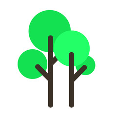 Obraz premium Forest Pine Trees Nature Flat Design