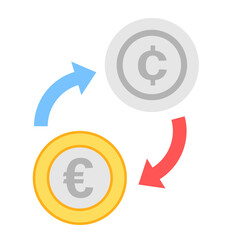 Money Coin Currency Forex Exchange Flat Design