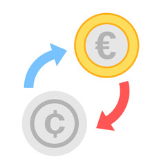 Money Coin Currency Forex Exchange Flat Design