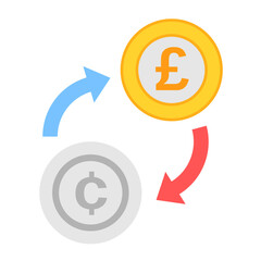 Money Coin Currency Forex Exchange Flat Design