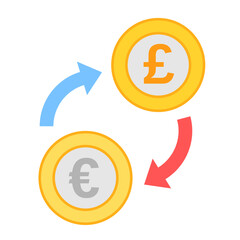 Money Coin Currency Forex Exchange Flat Design