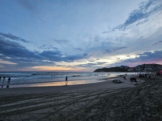 sunset on the beach