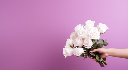 bouquet of pink flowers, generative AI