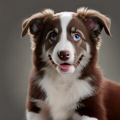 Portrait of a cute border collie puppy.