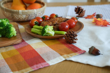 秋の食卓でお家パーティー料理