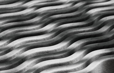 Abstract Gray Curved Wall Pattern Background. 3d rendering.