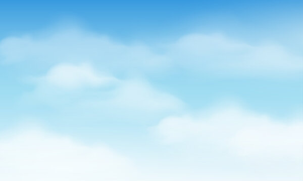 Vector realistic blue sky background