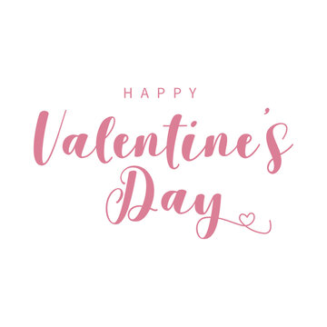 Vector happy valentines day lettering concept