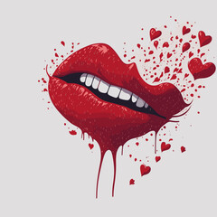 lips print vector