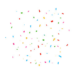 Vector colorful confetti background in flat style