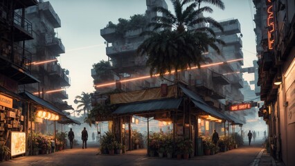 A beautiful evening in the market of Kolkata