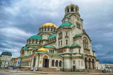Exterior of domed Cathedral Alexander Nevsky
