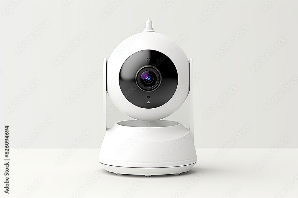 Poster this image shows a wireless security camera for smart homes, placed separately on a white background