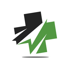 clinic logo template. Icon Illustration Brand Identity. Isolated and flat illustration. Vector graphic