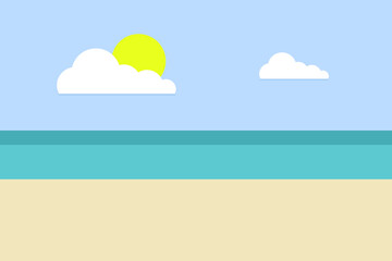 Minimal Summer Background Flat Design